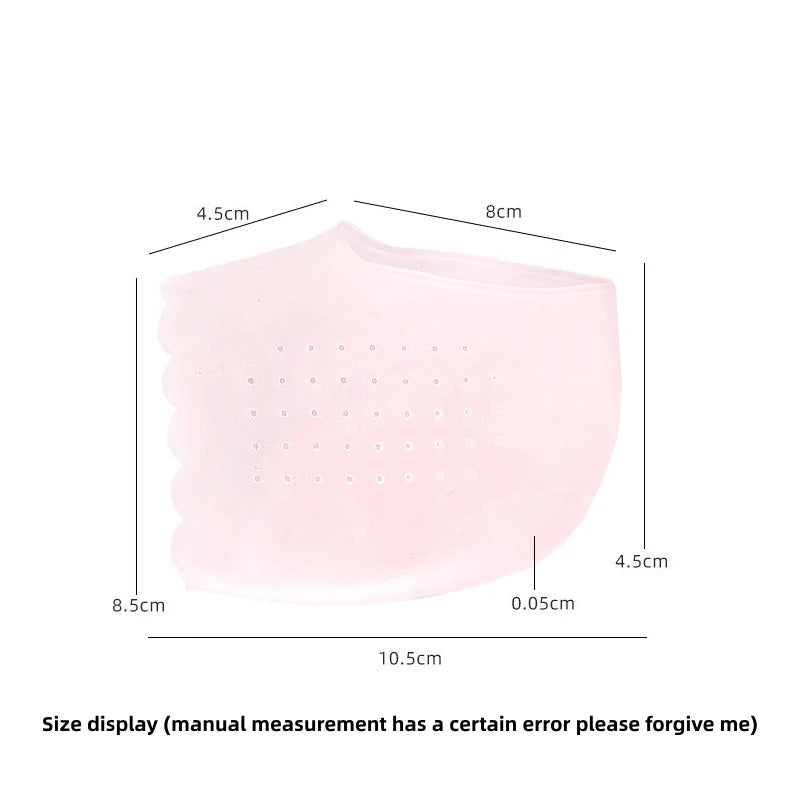 Silicone gel heel sleeve worn on heel