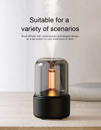 Candlelight Aroma Humidifier – Flickering Glow, USB Powered - Humidifier - Apex Therapy