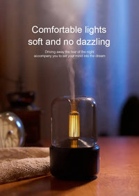Candlelight Aroma Humidifier – Flickering Glow, USB Powered - Humidifier - Apex Therapy