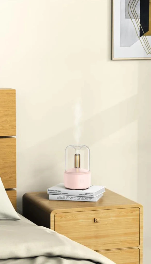 Candlelight Aroma Humidifier – Flickering Glow, USB Powered - Humidifier - Apex Therapy