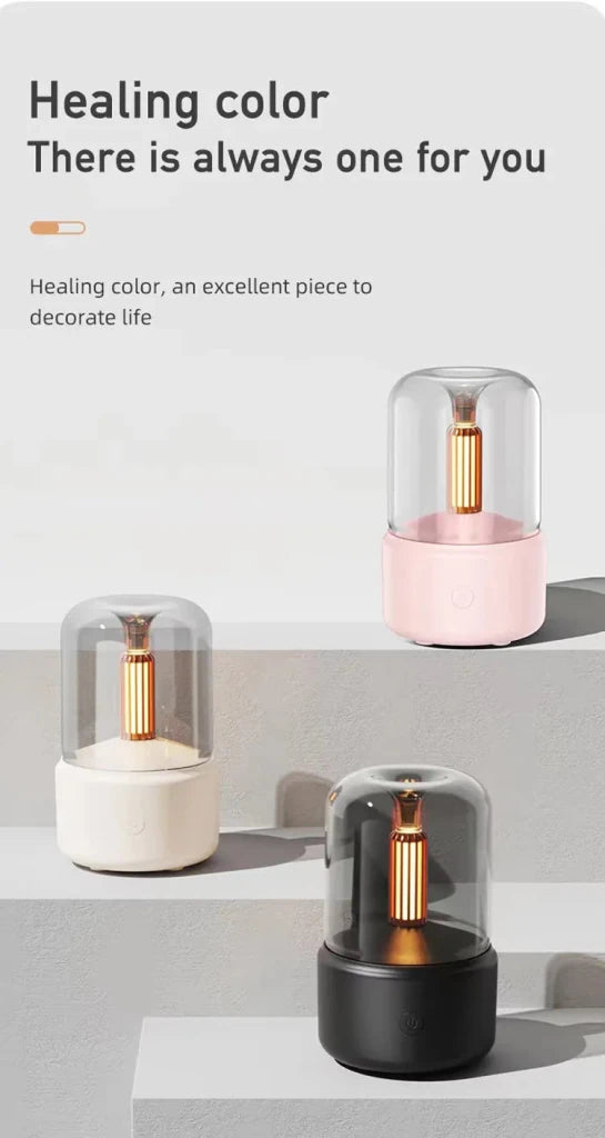 Candlelight Aroma Humidifier – Flickering Glow, USB Powered - Humidifier - Apex Therapy