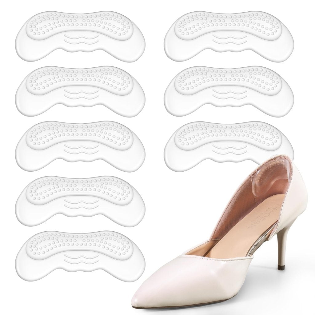 Clear Silicone Heel Grips – Invisible, Trim-to-Fit, 4 Pairs - Heel Grips - Apex Therapy