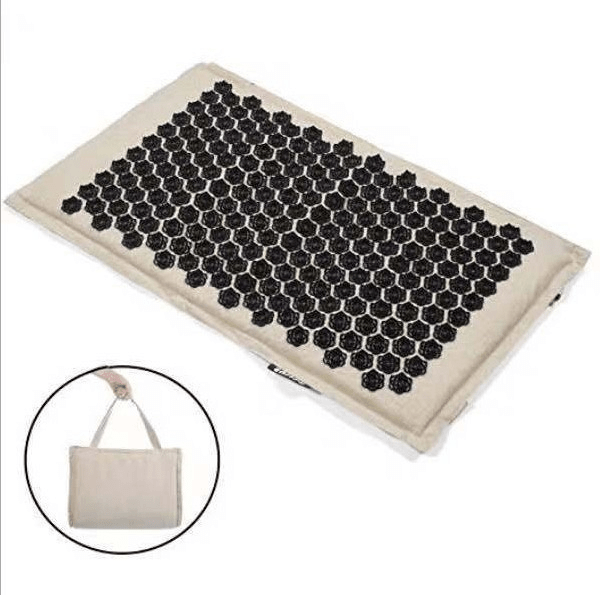 Coconut-Fiber Acupressure Mat – Linen Cover, Lotus Spikes, with Bag or Pillow - Acupressure Mat - Apex Therapy
