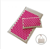 Coconut-Fiber Acupressure Mat – Linen Cover, Lotus Spikes, with Bag or Pillow - Acupressure Mat - Apex Therapy