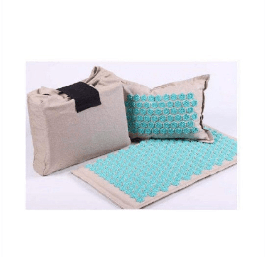 Coconut-Fiber Acupressure Mat – Linen Cover, Lotus Spikes, with Bag or Pillow - Acupressure Mat - Apex Therapy