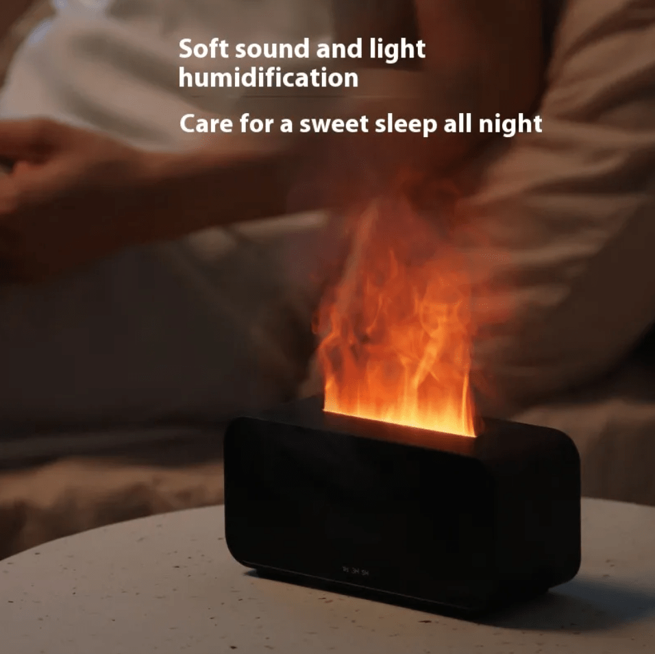 Compact Flame Aroma Diffuser – USB, Adjustable Mist & Timer - Humidifier - Apex Therapy
