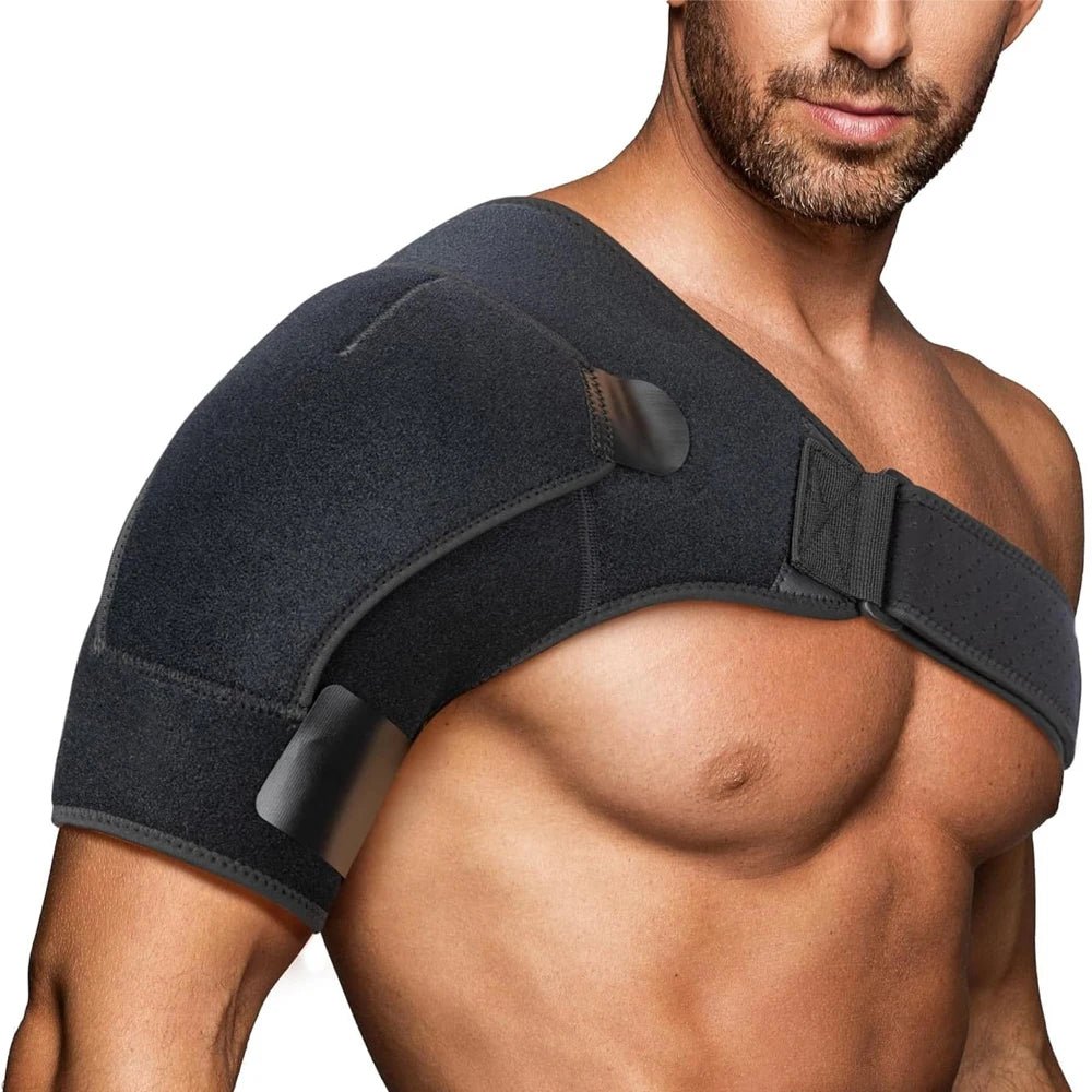 Compression Shoulder Wrap – Adjustable Neoprene, One Size - Shoulder Support - Apex Therapy