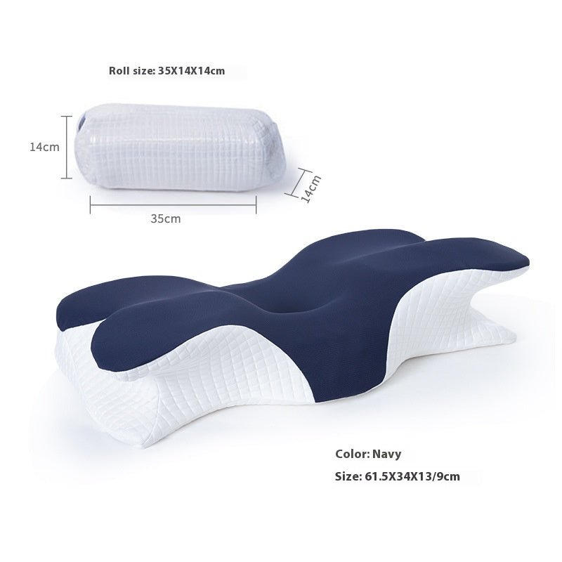 Contoured Memory Foam Neck Pillow – Slow-Rebound, Dual Height - Pillow - Apex Therapy