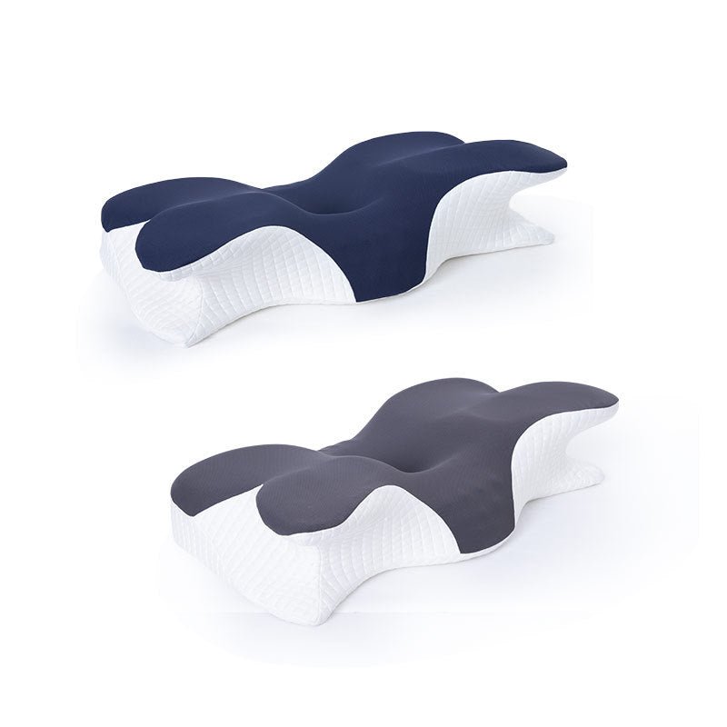 Contoured Memory Foam Neck Pillow – Slow-Rebound, Dual Height - Pillow - Apex Therapy
