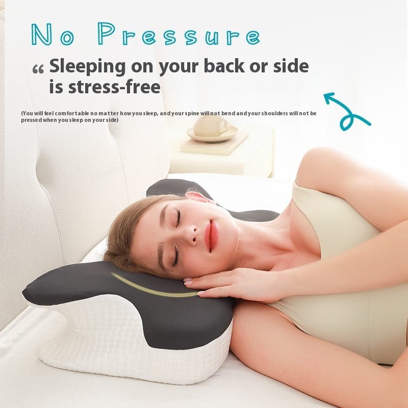 Contoured Memory Foam Neck Pillow – Slow-Rebound, Dual Height - Pillow - Apex Therapy