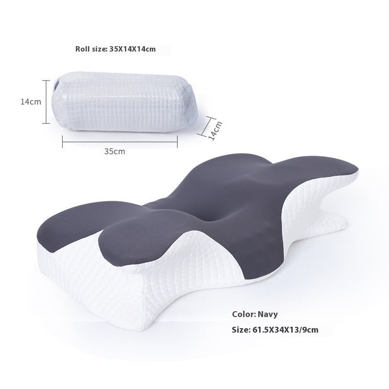 Contoured Memory Foam Neck Pillow – Slow-Rebound, Dual Height - Pillow - Apex Therapy