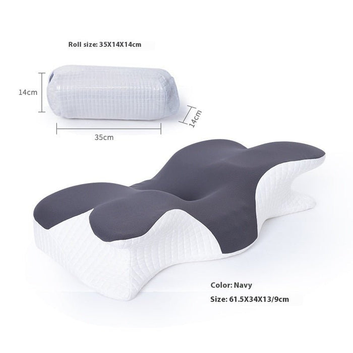 Contoured Memory Foam Neck Pillow – Slow-Rebound, Dual Height - Pillow - Apex Therapy