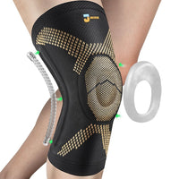 Copper Compression Knee Brace with Side Stabilizers (Single) - Knee Brace - Apex Therapy