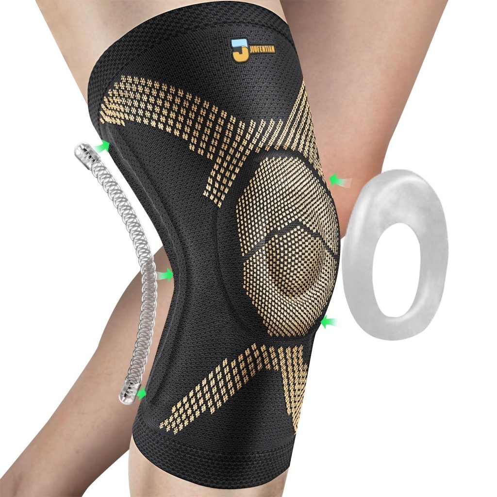 Copper Compression Knee Brace with Side Stabilizers (Single) - Knee Brace - Apex Therapy