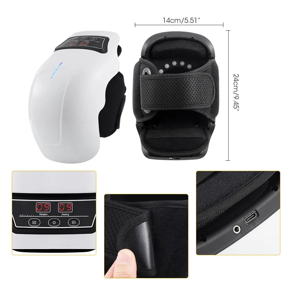Cordless Heated Knee Massager — Heat & Vibration for Knee Pain & Stiffness Relief - Massagers - Apex Therapy