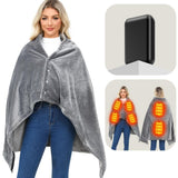 Cordless Heated Throw Blanket – Battery-Powered, 3 Heat Levels