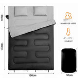 Double Camping Sleeping Bag – Splits Into Two, 220 × 150 cm