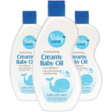 Creamy Baby Oil – Gentle Moisturizing, 12 oz, 3-Pack