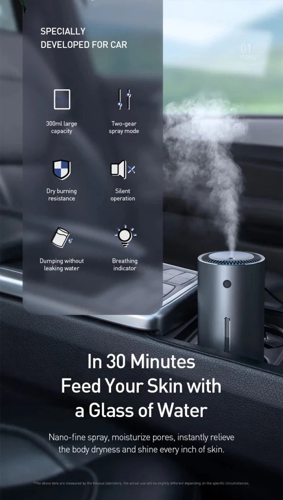 Cup-Holder Car Humidifier – Compact Ultrasonic Mist - Humidifier - Apex Therapy