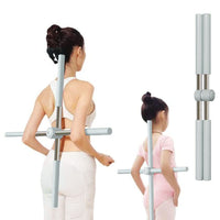 Foam-Padded Posture Stick – Adjustable 52–82 cm, Gray