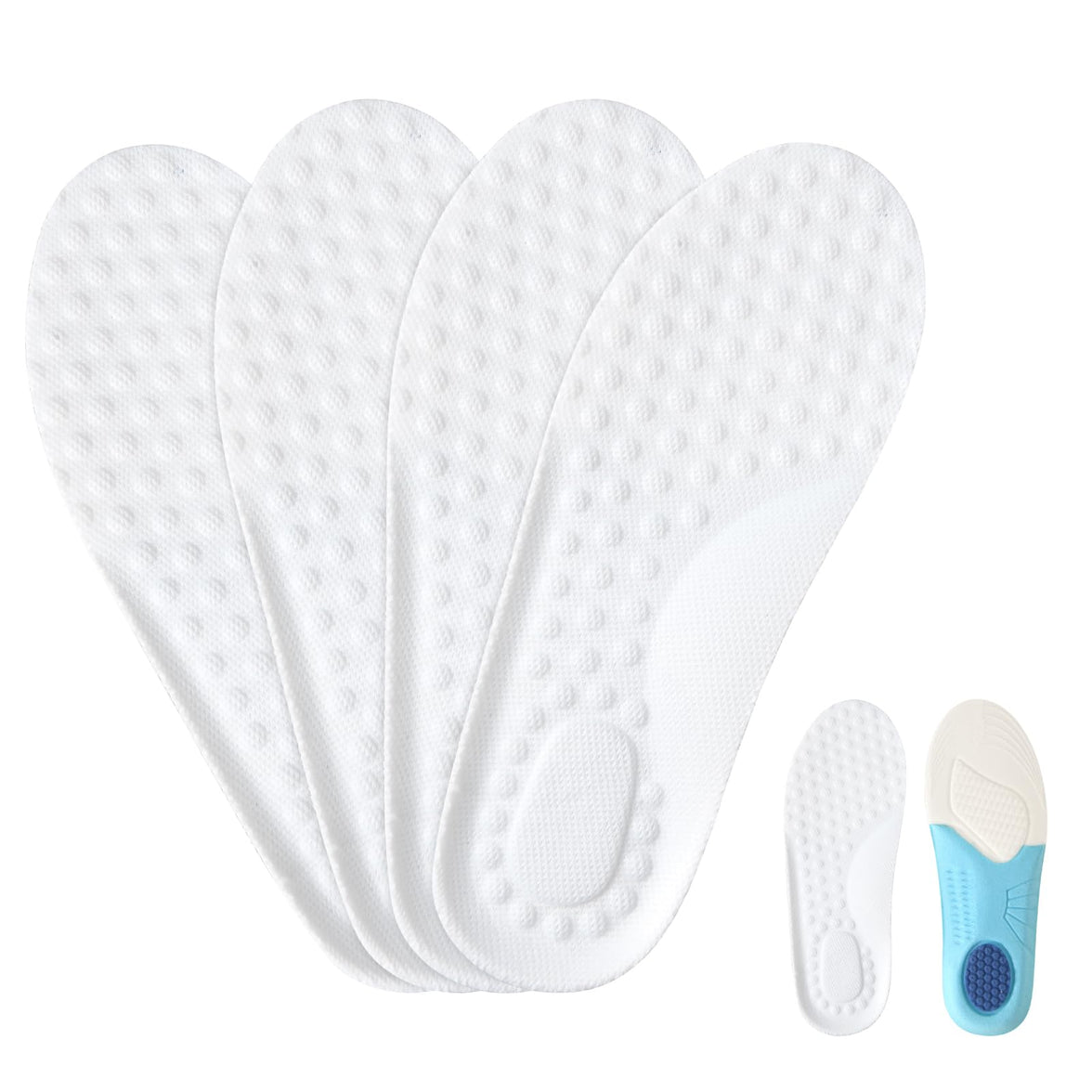Kids Memory Foam Insoles – Cushioned Shock-Absorbing Trim-to-Fit (2 Pairs)