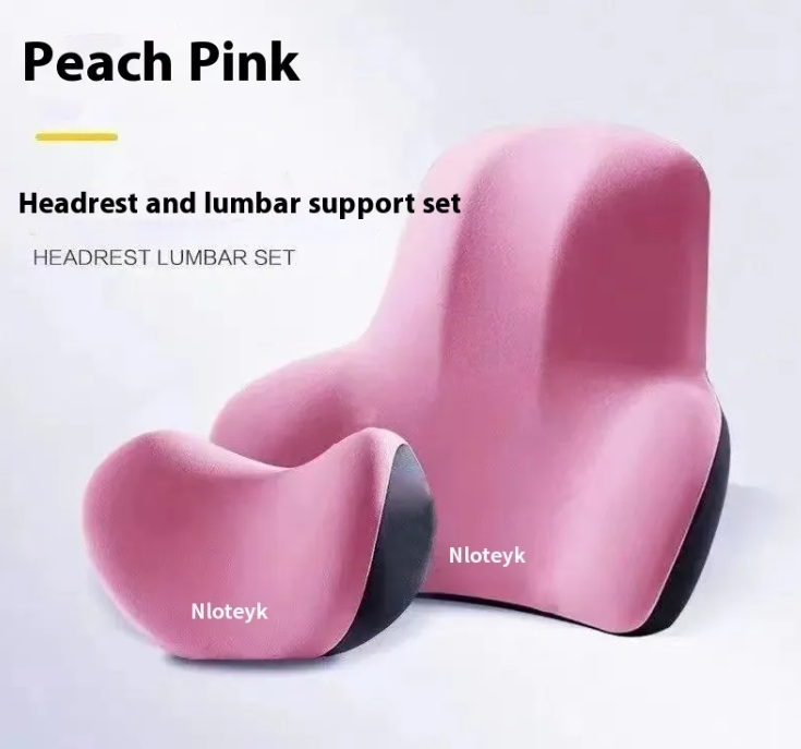 Memory foam car cushion set headrest and lumbar pillow - Apex Therapy