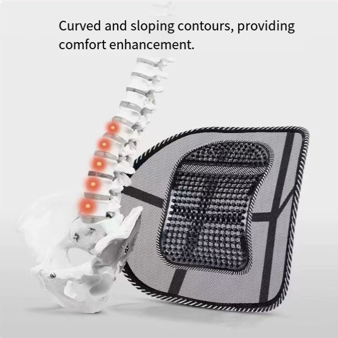 Contoured Car & Chair Back Cushion – Breathable Memory Foam - Apex Therapy