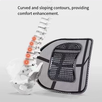 Contoured Car & Chair Back Cushion – Breathable Memory Foam - Apex Therapy