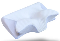 Grey memory foam pillow core with removable cloth cover