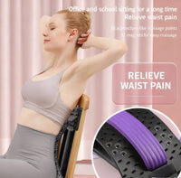 Lumbar Back Stretcher Massager, Spine Pain Relief Vertebral Relaxer for Lower Back Traction & Waist Correction