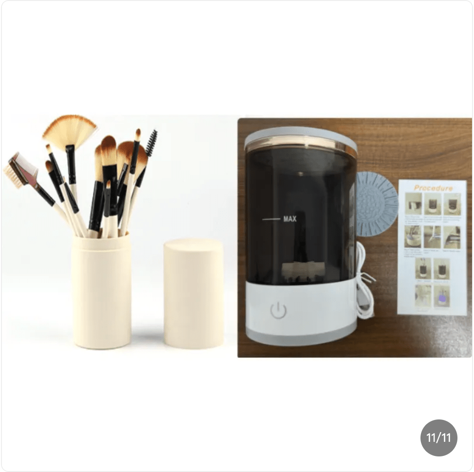Electric Makeup Brush Cleaner – Washes & Spin-Dries in Seconds - Beauty Tool - Apex Therapy