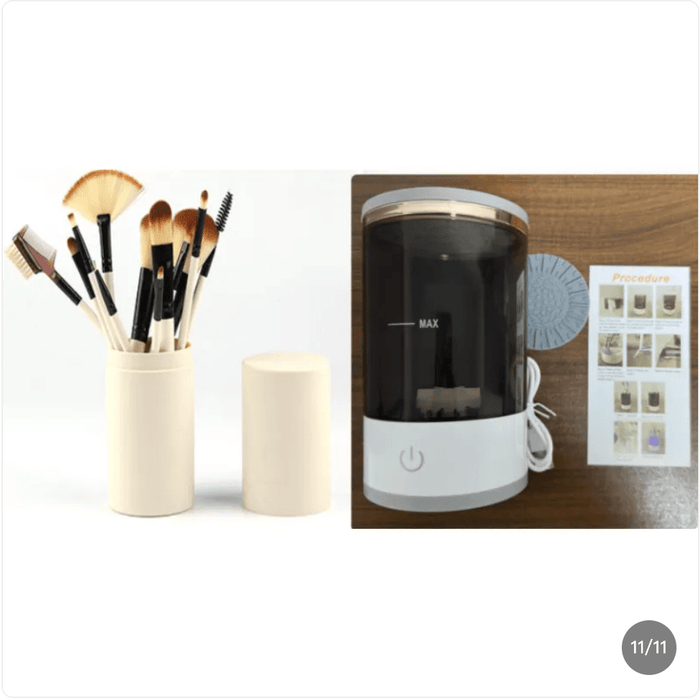Electric Makeup Brush Cleaner – Washes & Spin-Dries in Seconds - Beauty Tool - Apex Therapy
