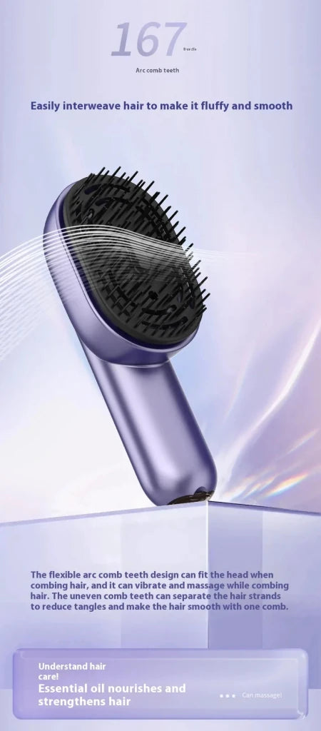 Electric Scalp Massage Comb – Vibration & Red Light - Scalp Massager - Apex Therapy