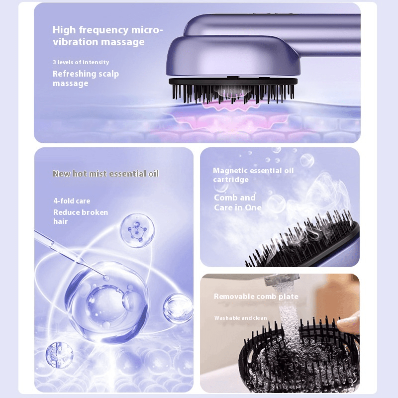 Electric Scalp Massage Comb – Vibration & Red Light - Scalp Massager - Apex Therapy
