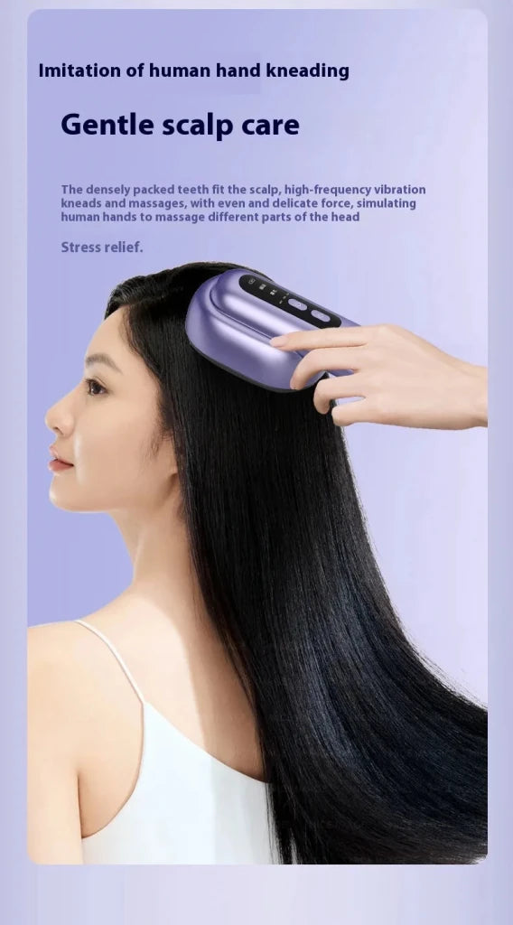 Electric Scalp Massage Comb – Vibration & Red Light - Scalp Massager - Apex Therapy