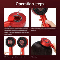 Electric Vibration Massage Comb Red Light Therapy Hair Growth Massage Scalp Brush Anti Hair Loss Liquid Oil Applicator Hair Care - Apex Therapy