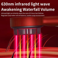 Electric Vibration Massage Comb Red Light Therapy Hair Growth Massage Scalp Brush Anti Hair Loss Liquid Oil Applicator Hair Care - Apex Therapy