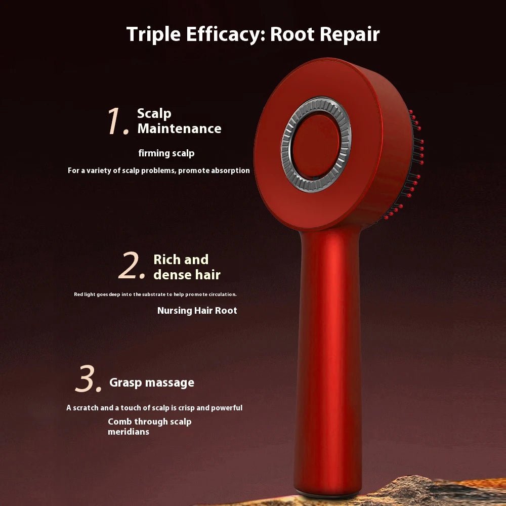 Electric Vibration Massage Comb Red Light Therapy Hair Growth Massage Scalp Brush Anti Hair Loss Liquid Oil Applicator Hair Care - Apex Therapy