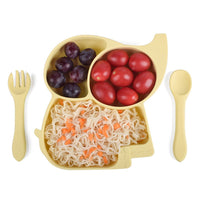 Elephant Silicone Suction Plate – Food-Grade, BPA-Free, 7 Colors - Baby Plate - Apex Therapy