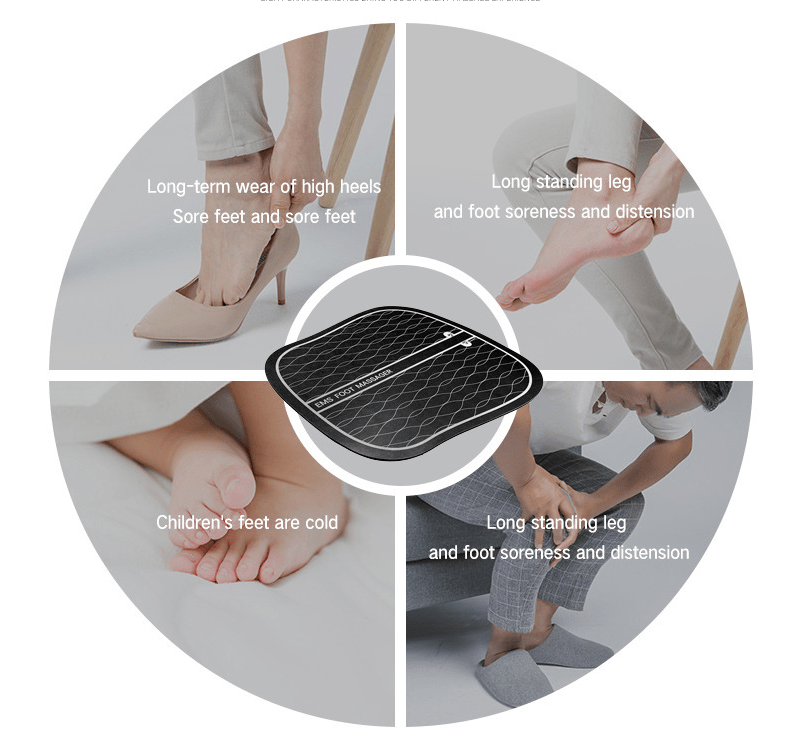 EMS Foot Massager Mat – Foldable, Adjustable Intensity - Foot Massager - Apex Therapy