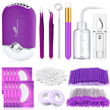 Eyelash Extension Kit – Complete Pro Lash Starter Set with USB Drying Fan & Nano Mister