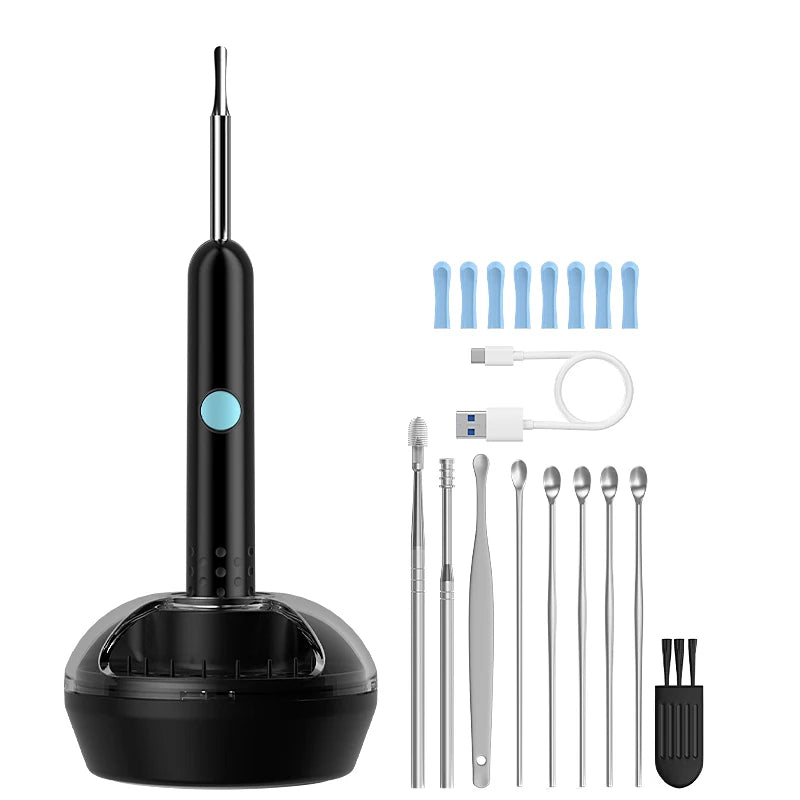 WiFi Visual Ear Scope 4.2mm 1080P Camera with Ear Spoon Base for iOS/Android Ear Cleaning Otoscope Endoscope Camera for Health