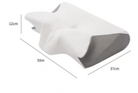 Black butterfly contour memory foam neck pillow