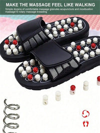 2026Acupoint Massage Slippers Sandal For Men Feet Chinese Acupressure Therapy Medical Rotating Foot Massager Shoes Unisex