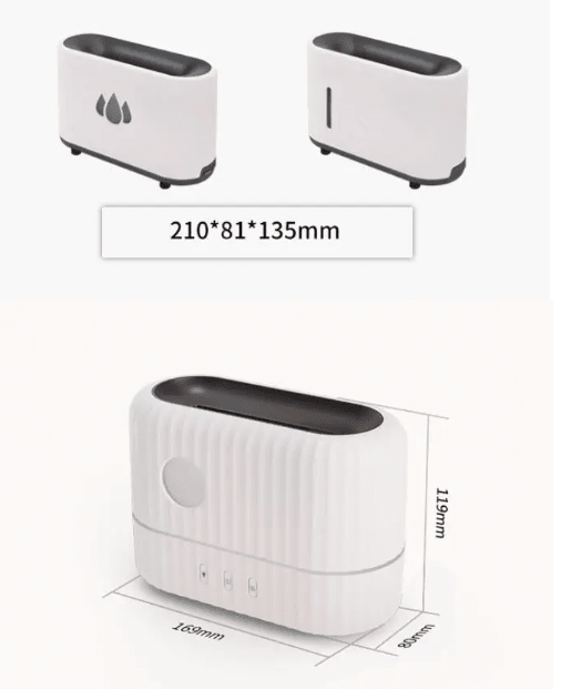 Flame Effect Aroma Humidifier – Desktop, Multiple Styles - Humidifier - Apex Therapy
