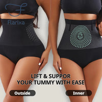 Flarixa 1/2/3Pcs Seamless Women's High Waist Abdomen Control Panties Magnetic Therapy Warm Uterus Underwear Body Shaping Briefs - Apex Therapy