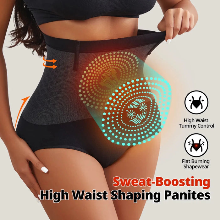 Flarixa 1/2/3Pcs Seamless Women's High Waist Abdomen Control Panties Magnetic Therapy Warm Uterus Underwear Body Shaping Briefs - Apex Therapy