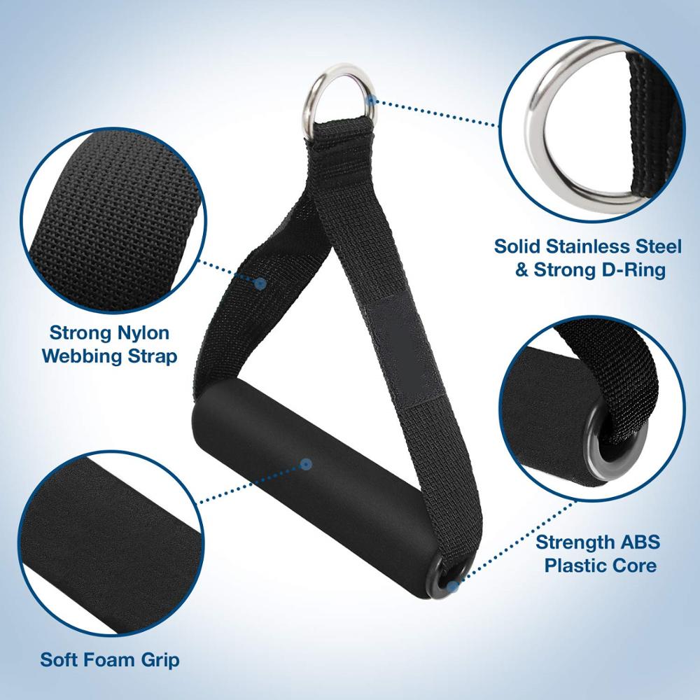 Foam Grip Exercise Handles – Pull Rope & Band Attachment, 2-Pack - Exercise Handles - Apex Therapy
