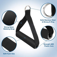 Foam Grip Exercise Handles – Pull Rope & Band Attachment, 2-Pack - Exercise Handles - Apex Therapy