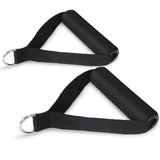 Foam Grip Exercise Handles – Pull Rope & Band Attachment, 2-Pack